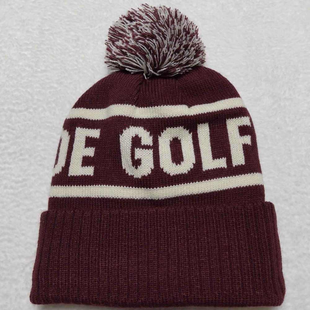 Eastside Golf EGR Fig Pom Pom Knit Beanie Golf Hat OS Winter Golf Cap Streetwear